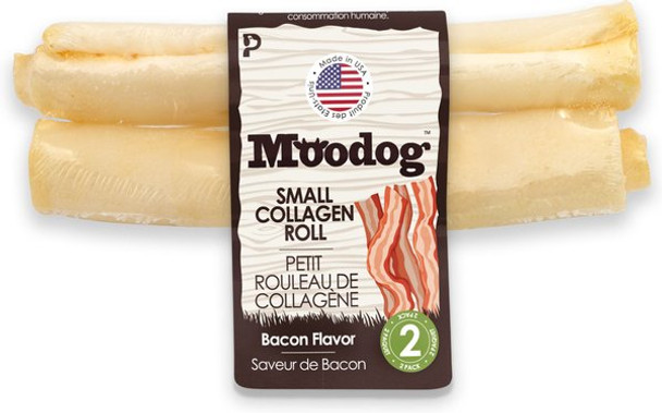 10% Sweet Summer Time Savings - Palz&Co Moodog Beef Corium Collagen roll 5"  (Bacon)  2 Pack -Small