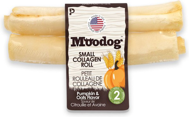 10% Sweet Summer Time Savings - Palz&Co Moodog Beef Corium Collagen roll 5"  (Pumpkin and Oat)  2 Pack -Small