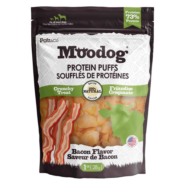10% Sweet Summer Time Savings - Palz&Co Moodog Beef Protein Puffs 1 oz (Bacon)