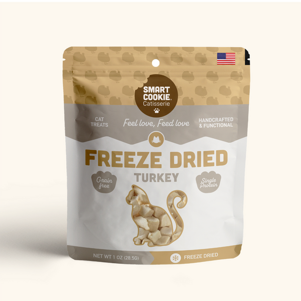 Smart Cookie Freeze Dried Turkey Cat Treats, 1oz
