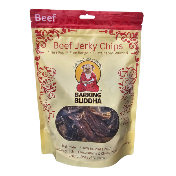 Barking Buddha Beef Jerky Chips (esophagus) 12oz Bag