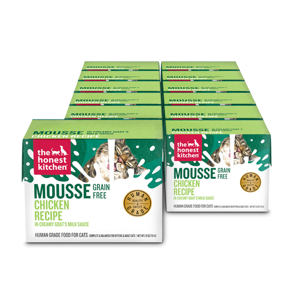 20% OFF Happy Cat Month - The Honest Kitchen Mousse Wet Cat Food G.F. Chicken, 12/2.8oz