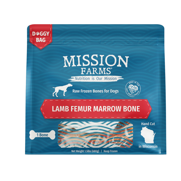 Mission Farms Frozen RAW Lamb Bone, 1pk