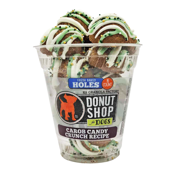 K9 Granola Factory Donut Shop, Donut Holes -St. Patty's Carob Candy Crunch 15ct (6ct CASE)