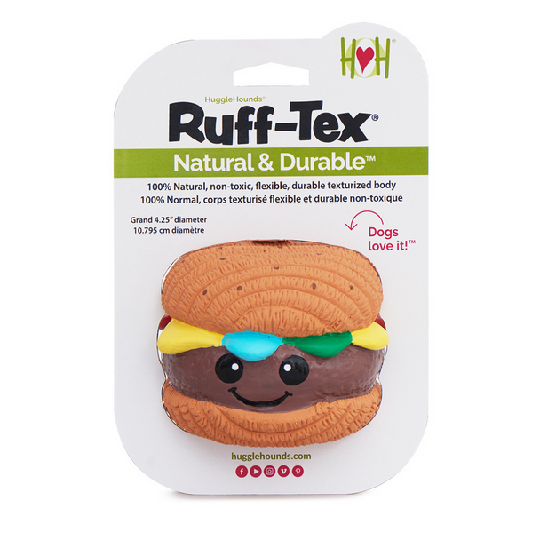 HuggleHounds Big Buns Foodies Ruff-Tex Ball, Large