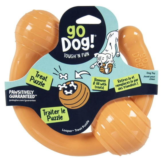 goDog Squeaks Looper Orange