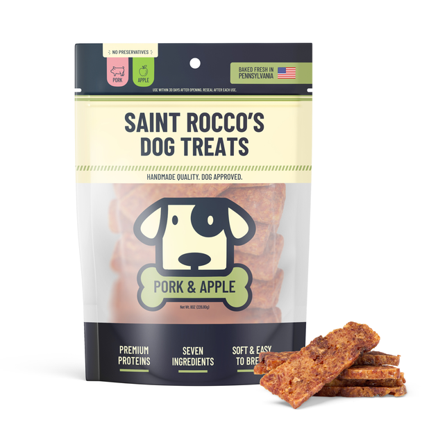 Saint Rocco's Pork & Apple Recipe Treats, 3oz