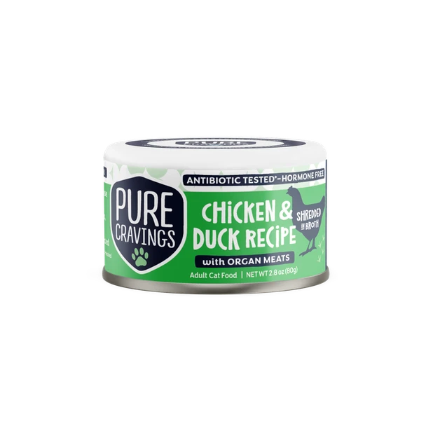 Pure Cravings Chicken & Duck Shredded in Broth 12/2.8oz