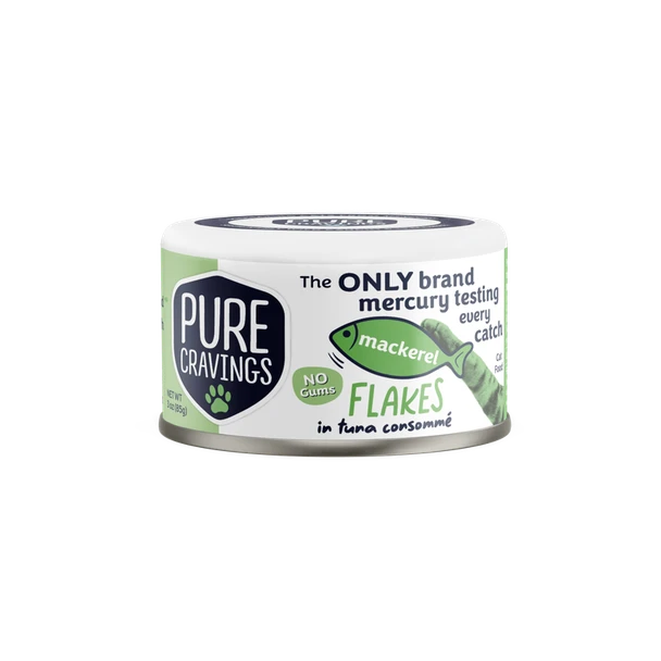 Pure Cravings Mackerel Flakes in Tuna Consommé 12/3oz