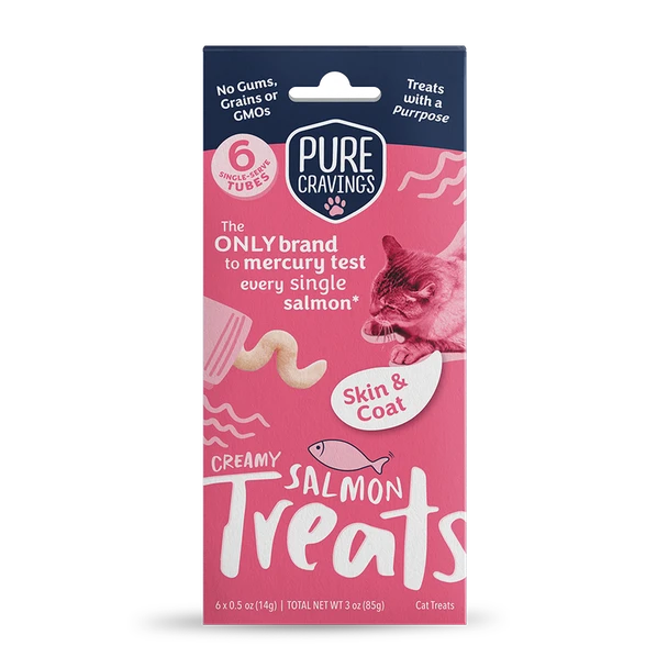 Pure Cravings Creamy Salmon Treats Skin & Coat  6/0.5oz