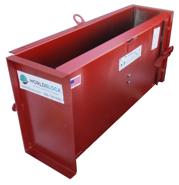 V-Interlock - Top Cap Form - 24"W x 12"H x 36" Long; "V" on Bottom Only; Chamfered Top Edges