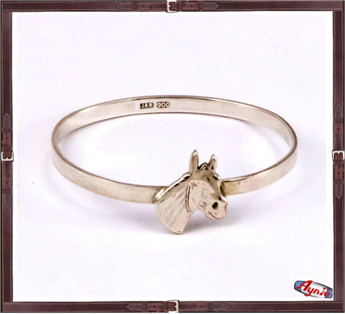 Sterling Silver Bracelet with a Horse Head