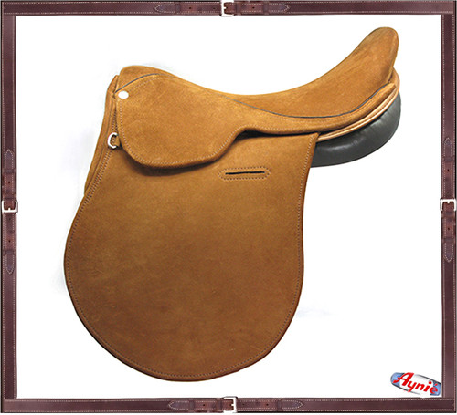 19" American Style Polo Saddle Full Suede Oxide Color