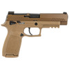 SIG SAUER P320 M17 9MM 4.7" BARREL COYOTE TAN SIGLITE NIGHT SIGHTS MANUEL SAFETY OR AND 3 MAGAZINES