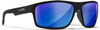 WILEY X PEAK CAPTIVATE POLARIZED SUNGLASSES, MATTE BLACK FRAMES, BLUE MIRROR TINTED LENSES - ACPEA19