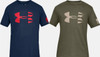 UNDER ARMOUR MEN'S UA FREEDOM TONAL ATHLETIC GRAPHIC BFL T-SHIRT - 1333367