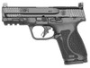 SMITH WESSON 13563 MP M2.0 COMPACT 9MM LUGER 4 151 MATTE BLACK FRAME ARMORNITE STAINLESS STEEL SLIDE WITH OPTICS CUT BLACK INTERCHANGEABLE BACKSTRAP GRIP INCLUDES 2 MAGS NO THUMB SAFETY