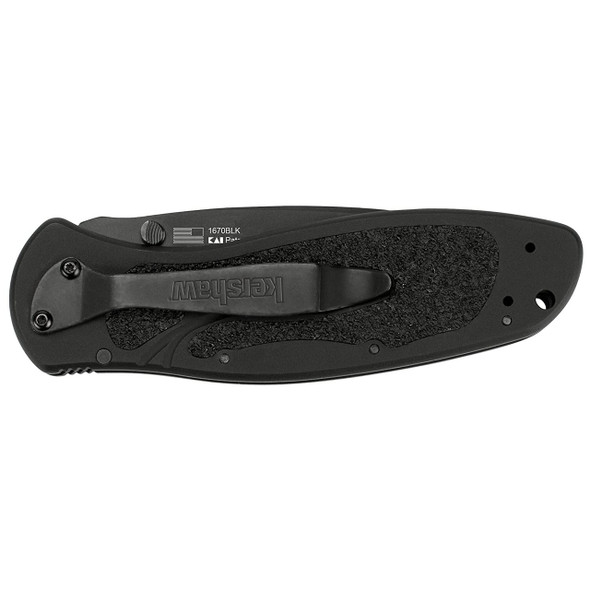 KERSHAW 1670BLK BLUR 3.40 FOLDING - DROP POINT RECURVE - PLAIN