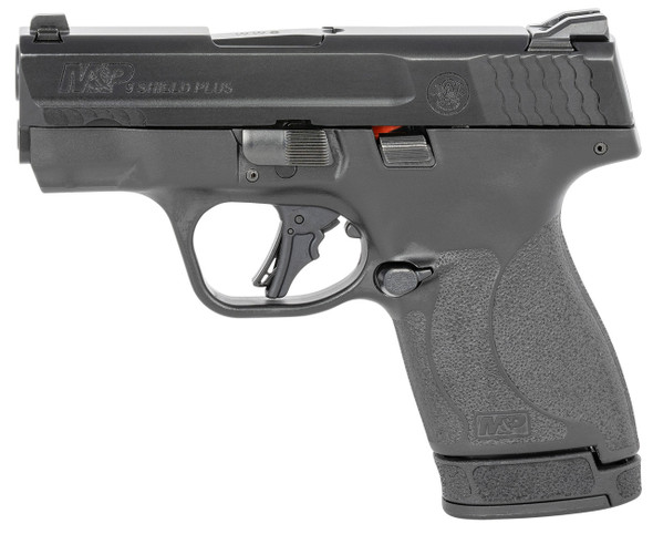 SMITH WESSON 13248 MP SHIELD PLUS 9MM LUGER 3.10 BARREL 101 OR 131 BLACK POLYMER FRAME GRIP ARMORNITE STAINLESS STEEL SLIDE TACTILE AUDIBLE TRIGGER RESET NO MANUAL SAFETY