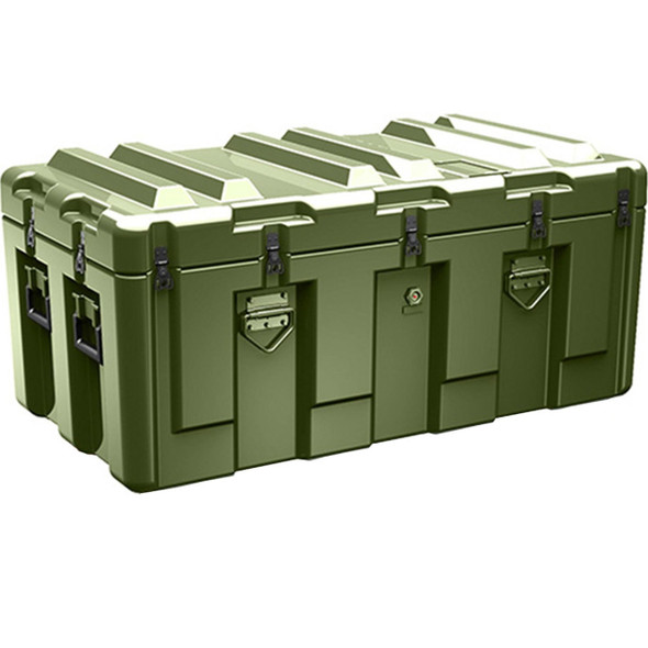 PELICAN AL4824-1604 SINGLE HINGED LID TRUNK SHIPPING CASE - NO FOAM, NO WHEELS - OLIVE