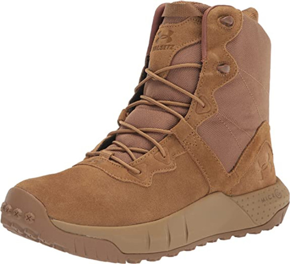 UNDER ARMOUR WOMEN'S MICRO G VALSETZ LEATHER TACTICAL BOOTS - COYOTE