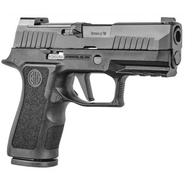 SIG SAUER P320 X-COMPACT 9MM 3.6" BARREL NITRON FINISH MODULAR X GRIP XRAY3 NIGHT SIGHTS, 15 ROUNDS, XSERIES FLAT TRIGGER, OPTICS READY W/ R2 BASE PLATE