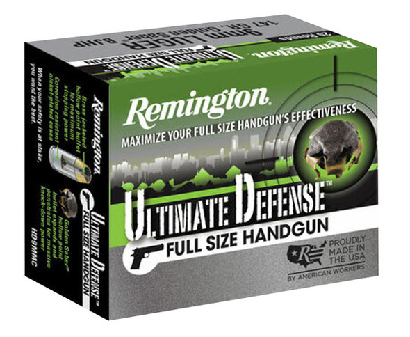 REMINGTON ULTIMATE DEFENSE 45 AUTO 185 GRAIN BRASS JACKETED HOLLOW POINT-28971