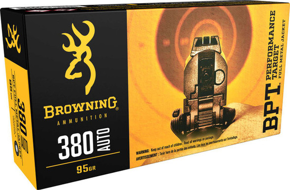 BROWNING 380 AUTO PERFORMANCE TARGET 95 GRAIN FULL METAL JACKET