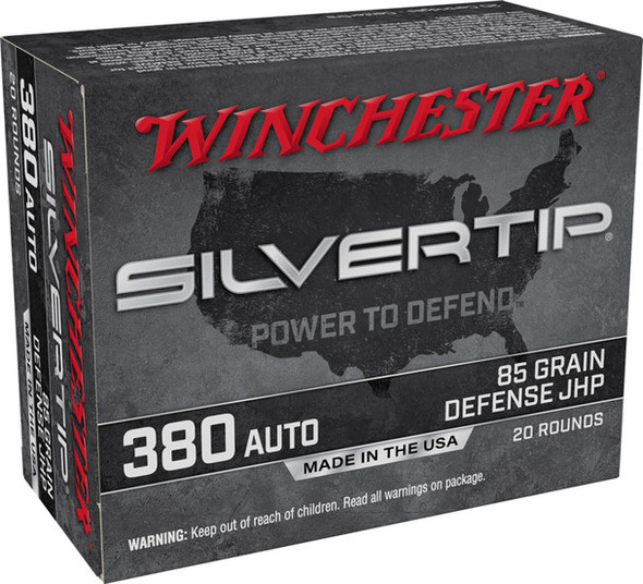 WINCHESTER AMMO W380ST SILVERTIP 380 ACP 85 GR SILVERTIP JACKET HOLLOW POINT