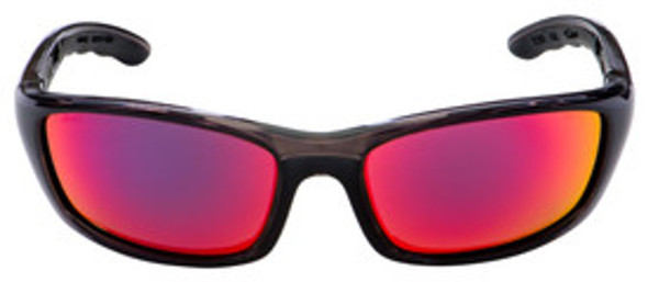 WILEY X P-17 SUNGLASSES P-17R BLACK CRYSTAL | CAPTIVATE POLARIZED RED MIRROR LENS