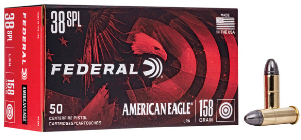 FEDERAL AMERICAN EAGLE 38 SPECIAL 158 GRAIN LEAD ROUND NOSE