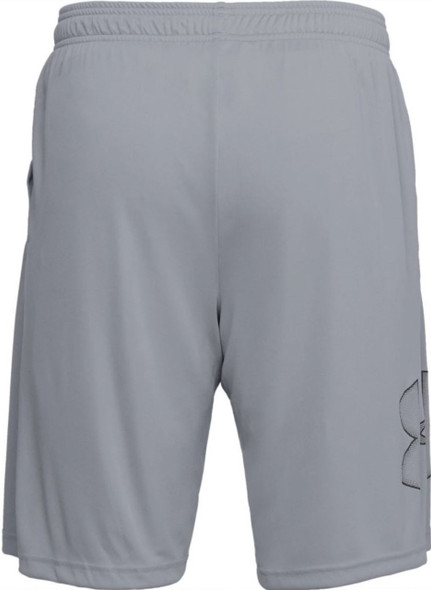 UNDER ARMOUR MEN'S UA TECH GRAPHIC ATHLETIC SHORTS, STEEL/BLACK - 1306443-035