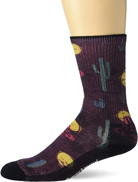 SMARTWOOL HIKE LIGHT DESERT SOLITAIRE PRINT CREW SOCKS