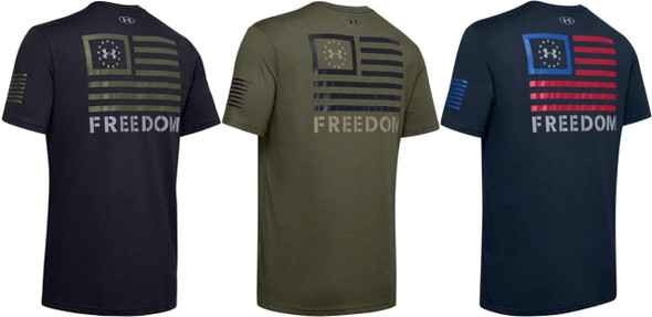 UNDER ARMOUR MEN'S UA FREEDOM BANNER SHORT SLEEVE ATHLETIC T-SHIRT - 1352147