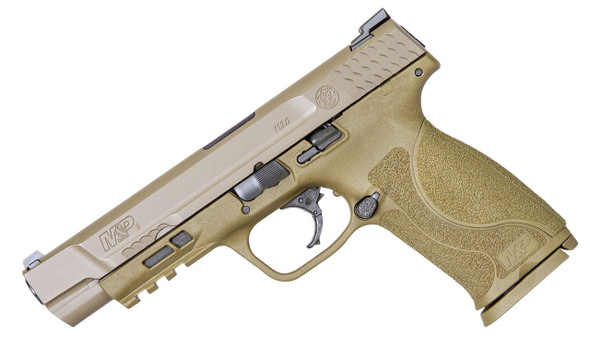 SMITH WESSON 11989 MP M2.0 9MM LUGER 5 BARREL 171 FLAT DARK EARTH POLYMER FRAME WITH PICATINNY ACC. RAIL FDE ARMORNITE STAINLESS STEEL SLIDE NO MANUAL SAFETY