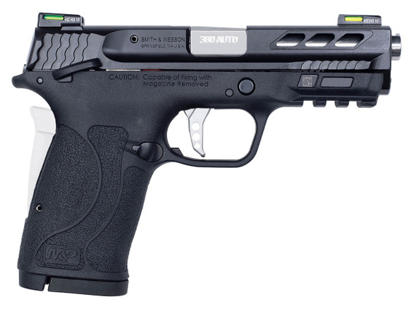 SMITH WESSON 12718 PERFORMANCE CENTER MP SHIELD EZ M2.0 380 ACP 3.80 81 MATTE BLACK BLACK ARMORNITE STAINLESS STEEL SLIDE BLACK POLYMER GRIP SILVER COLORED ACCENTS