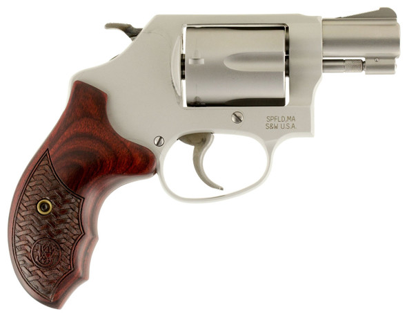 SMITH WESSON 170349 MODEL 637 PERFORMANCE CENTER ENHANCED ACTION 38 SW SPL P STAINLESS STEEL 1.88 BARREL 5RD CYLINDER MATTE SILVER ALUMINUM ALLOY JFRAME CUSTOM WOOD GRIP INTERNAL LOCK