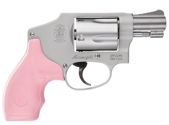 SMITH WESSON 150466 MODEL 642 AIRWEIGHT 38 SW SPL P STAINLESS STEEL 1.88 BARREL 5RD CYLINDER MATTE SILVER ALUMINUM ALLOY JFRAME PINK POLYMER GRIP SNAGFREE ENCLOSED HAMMER INTERNAL LOCK