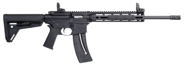 SMITH WESSON 10213 MP1522 SPORT 22 LR CALIBER WITH 251 CAPACITY 16.50 BARREL MATTE BLACK METAL FINISH ADJUSTABLE MAGPUL MOE SL BLACK STOCK RIGHT HAND