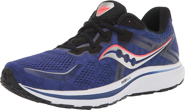 SAUCONY OMNI 20 RUNNING SHOES, SAPPHRE/VIZIRED, 8.5