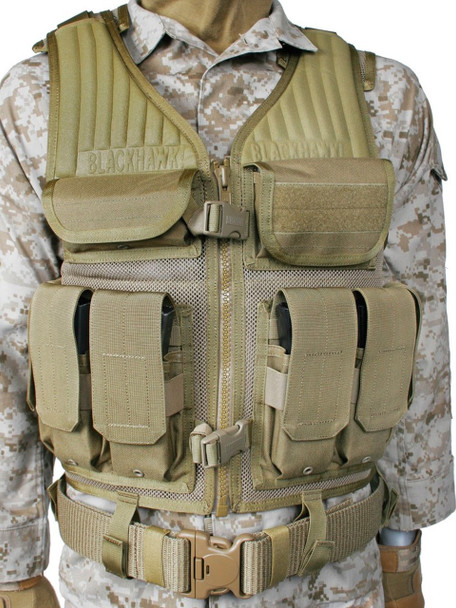 BLACKHAWK OMEGA ELITE TACTICAL VEST #1, DESERT TAN - 30EV03DE