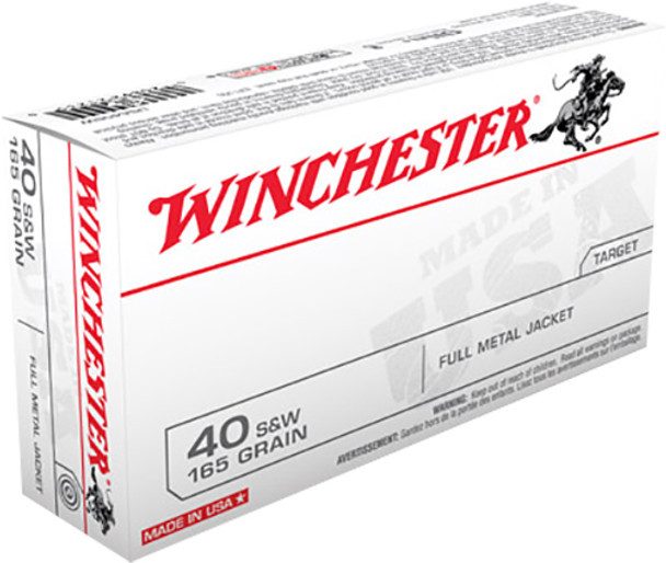 WINCHESTER AMMO USA40SW USA 40 S&W 165 GR FULL METAL JACKET FLAT NOSE