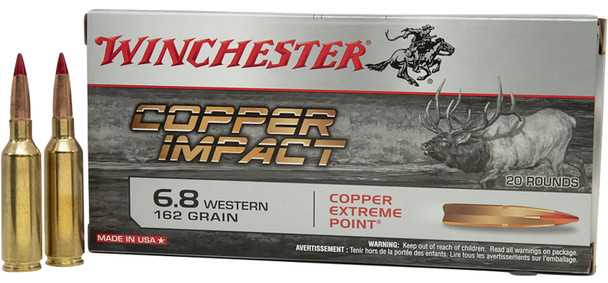 WINCHESTER EXPEDITION BIG GAME LONG RANGE 6.8 WESTERN 162 GR COPPER EXTREME POINT