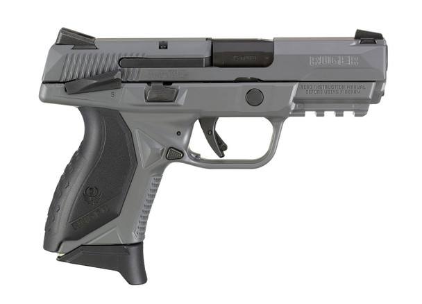 RUGER AMERICAN COMPACT 45 ACP 3" BARREL, GRAY CERAKOTE, BLACK WRAPAROUND ERGONOMIC GRIP PISTOL - 7RD