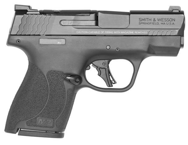 SMITH WESSON 13558 MP9 SHIELD PLUS 9MM LUGER 3.10 101 MATTE BLACK NO TS FRAMETEXTURED GRIP BLACK ARMORNITE STAINLESS STEEL WITH OPTICS CUT TRITIUM NIGHT SIGHTS