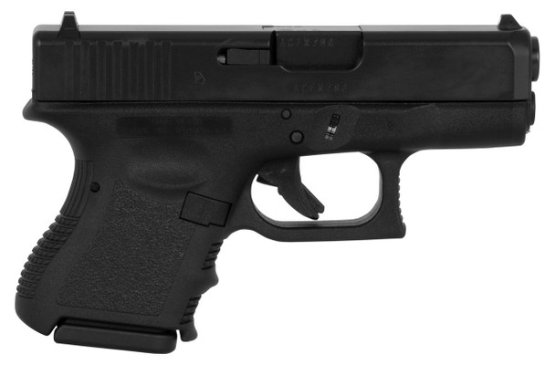 GLOCK UI2650201 G26 GEN3 SUBCOMPACT 9MM LUGER 3.43 BARREL 101 BLACK FRAME SLIDE FINGER GROOVED TEXTURED POLYMER GRIP SAFE ACTION TRIGGER US MADE