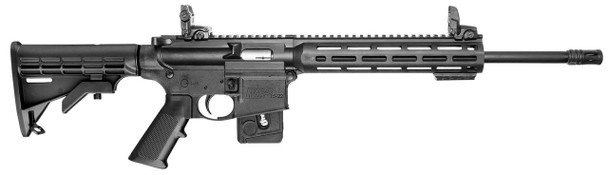 SMITH WESSON 10206 MP1522 SPORT CACOMD COMPLIANT 22 LR CALIBER WITH 101 CAPACITY 16.50 BARREL MATTE BLACK METAL FINISH 6 POSITION CAR BLACK SYNTHETIC STOCK RIGHT HAND