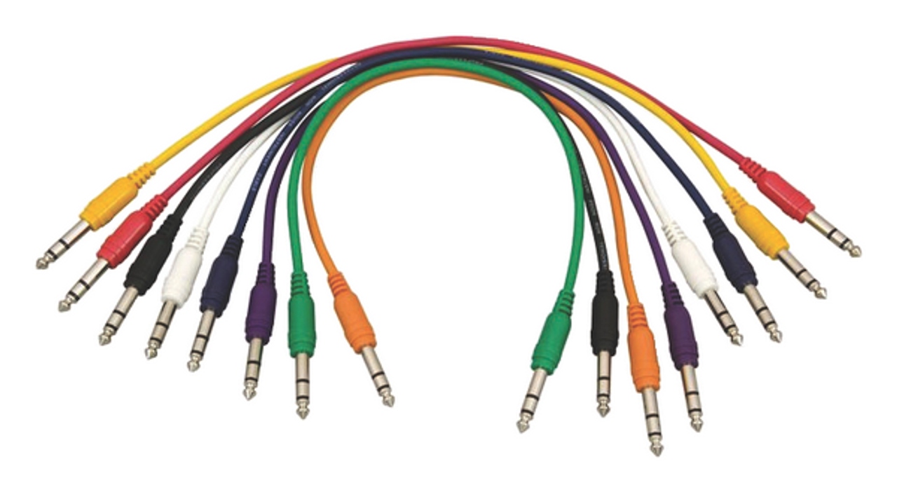 Hot Wires 17" Straight TRS Patch Cable - 8 Pack
