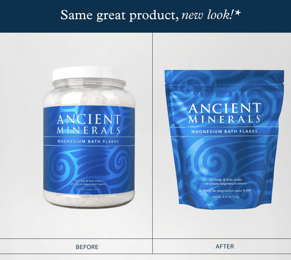 Ancient Minerals Magnesium Bath Flakes - Transdermal Magnesium Supplement - 4 lbs