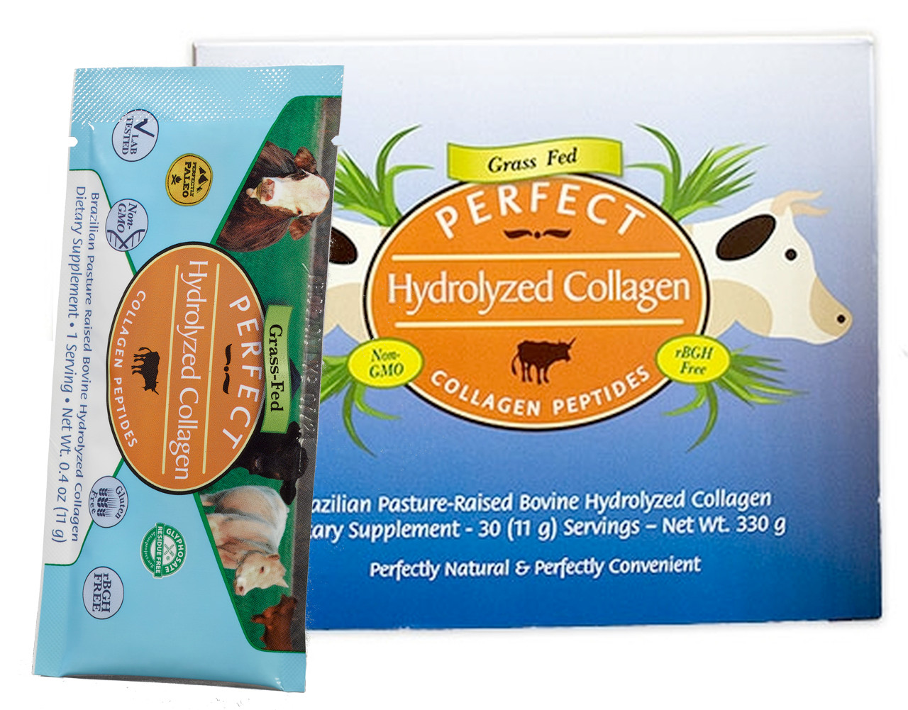 Perfect Hydrolyzed Collagen Sourced Exclusively From Brazilian Grass Pastured Grass Fed Cows